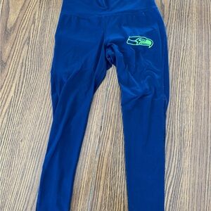 NFL Seattle Seahawks Blue Leggings with Logo